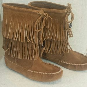 Minnetonka fringe booties